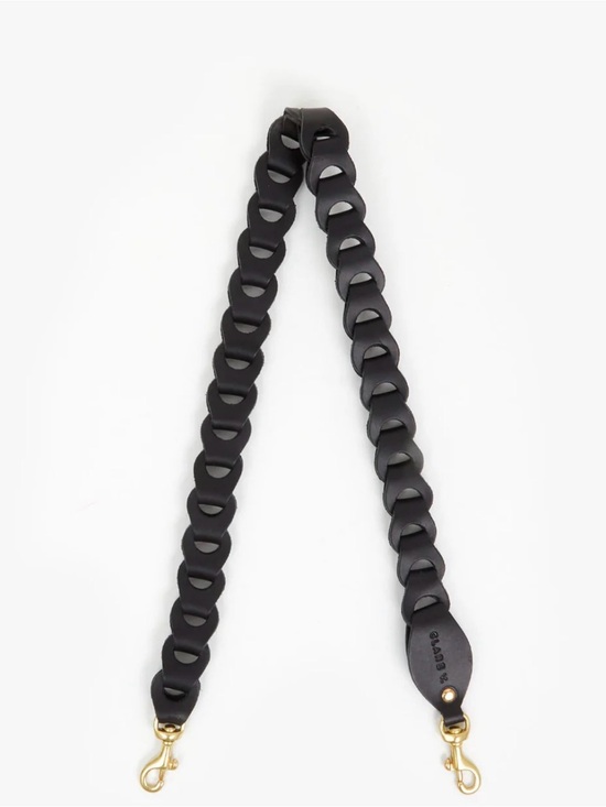 Clare V Handbags - Clare V. Black leather Shoulder Strap with brass snap hooks.